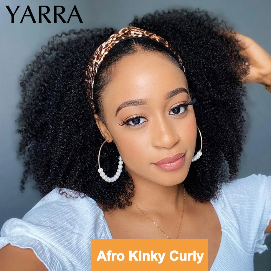 Kinky Curly Headband Wig