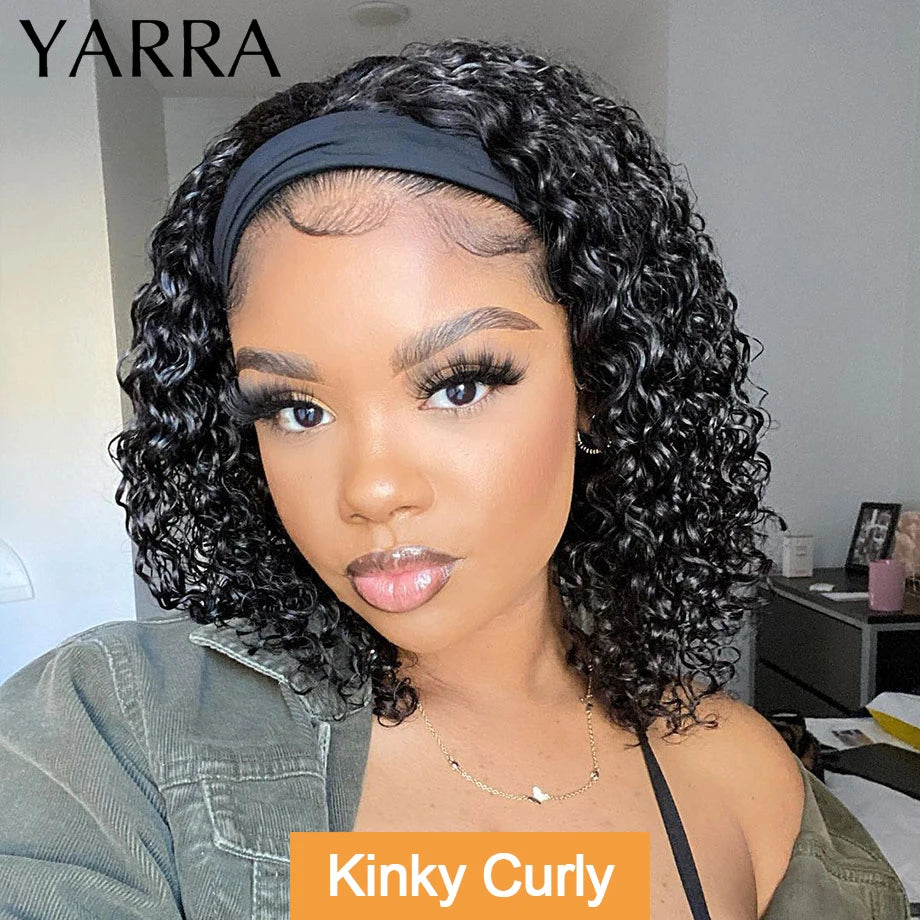 Kinky Curly Headband Wig