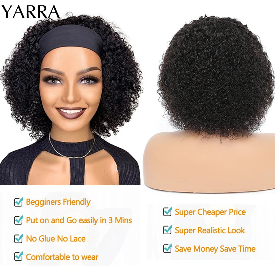 Kinky Curly Headband Wig