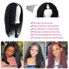 Kinky Curly U Part Wig