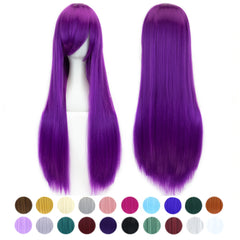 Vibrant 32-Inch Straight Cosplay Wig