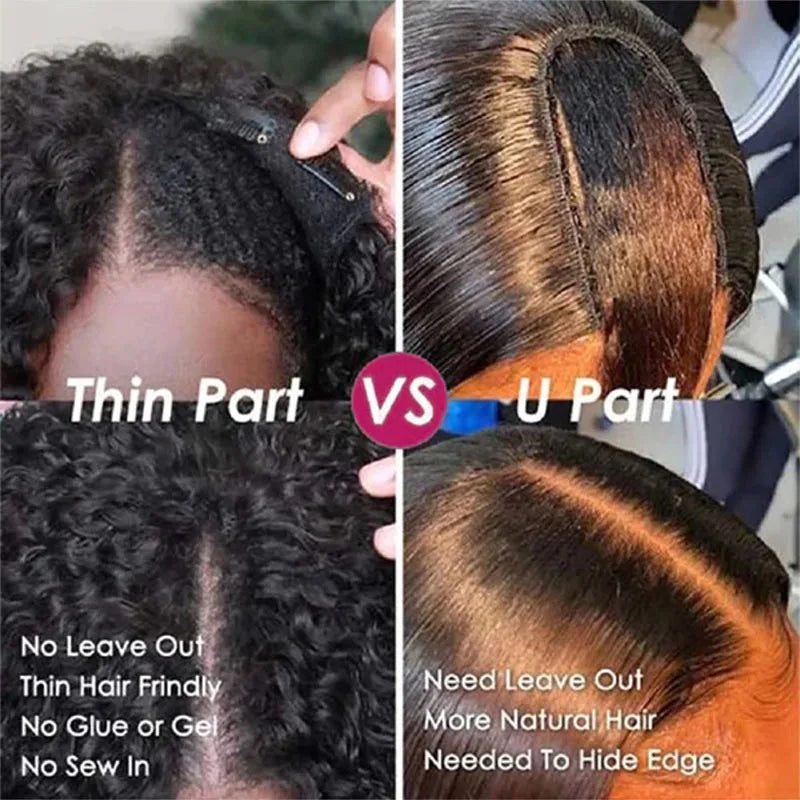 Kinky Curly U Part Wig
