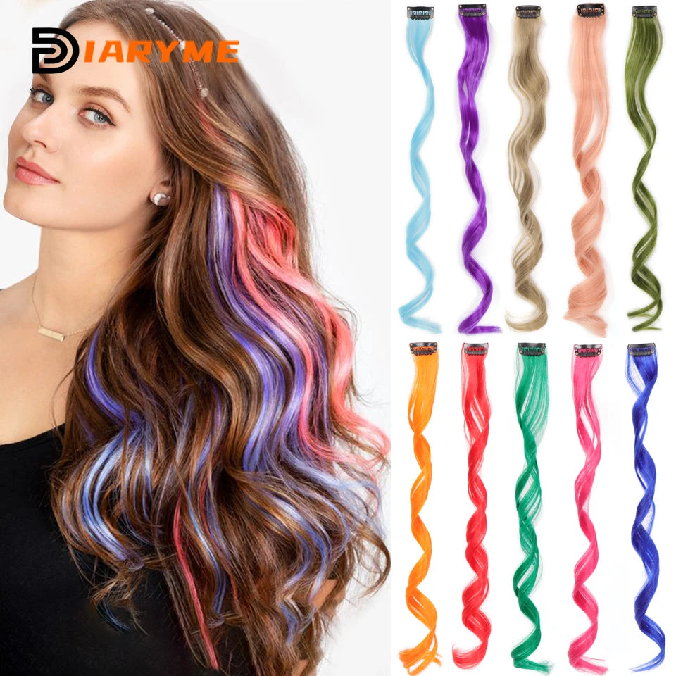 Colorful Clip-In Curly Hair