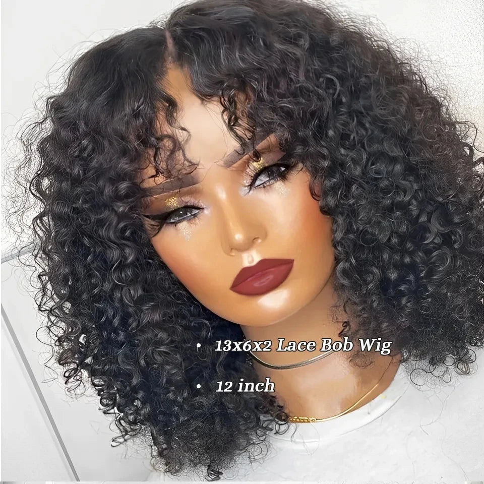 Brazilian Deep Curly Bob Lace Wig