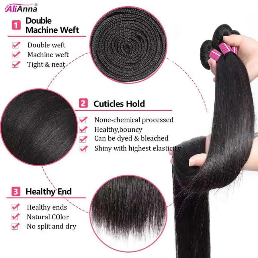 Straight Human Hair Bundles